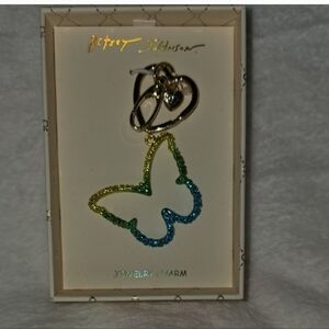 Betsey Johnson Green Blue Gradient Butterfly Bagcharm/ Keychain
